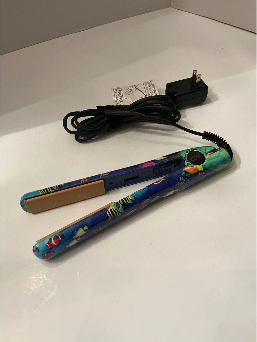 CHI hair care system 1” flat iron straightener tropical fish coral print